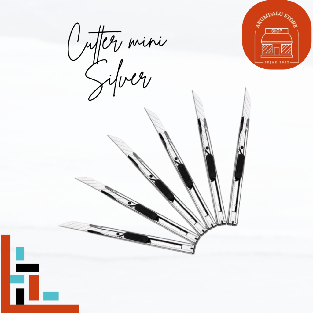 

PISAU CUTTER SILVER STAINLESS MINI KECIL PANJANG 13CM MURAH