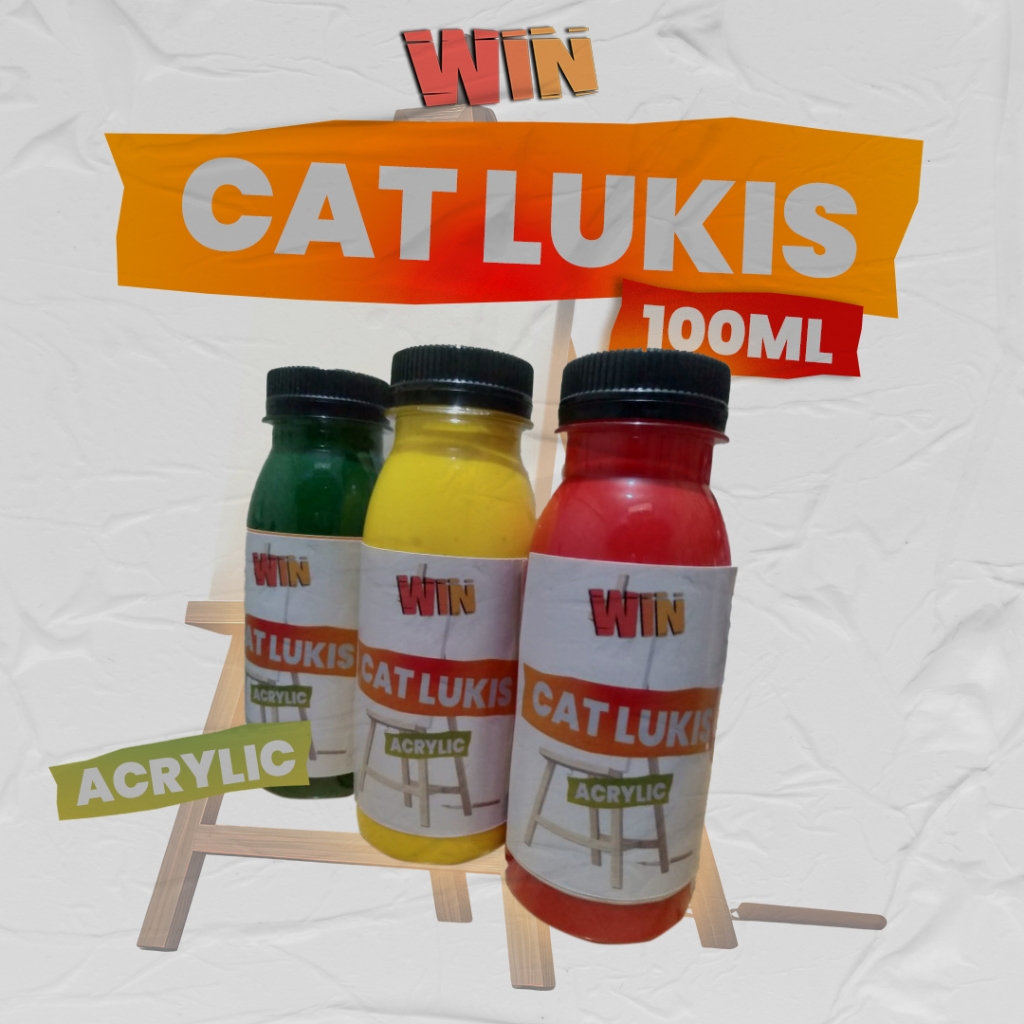 

Cat Lukis WIN 100ml Premium Cat Kanvas Acrylic