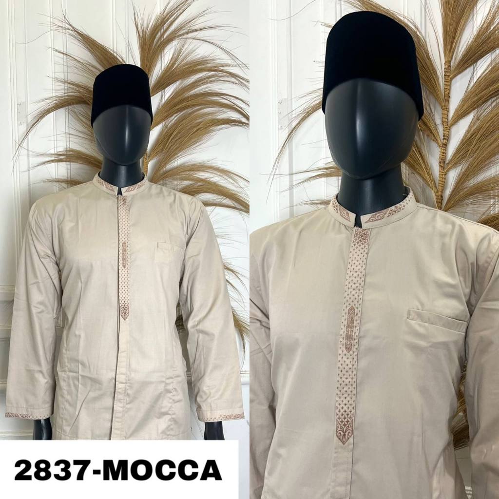 Busana Muslim Baju Koko Biladi Koko Bordir Panjang dan Pendek