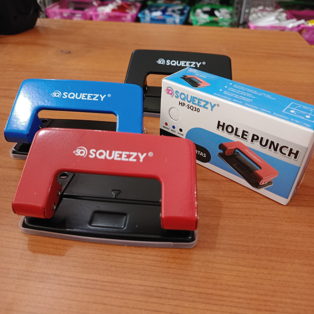 

PUNCH / Pelubang / PLong kertas 2 lubang SQUEEZY NO 30