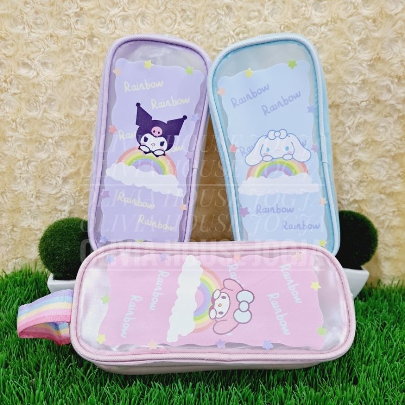 

Tempat Pensil Cinnamoroll Semi - Transparan Tempat Pensil My melody Pink Rainbow Pencil Case Kuromi Ungu