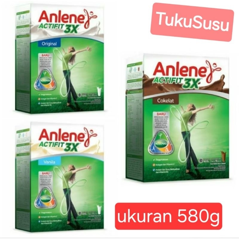 

Anlene actifit 3x coklat vanila original 580g - tulang, sendi & otot