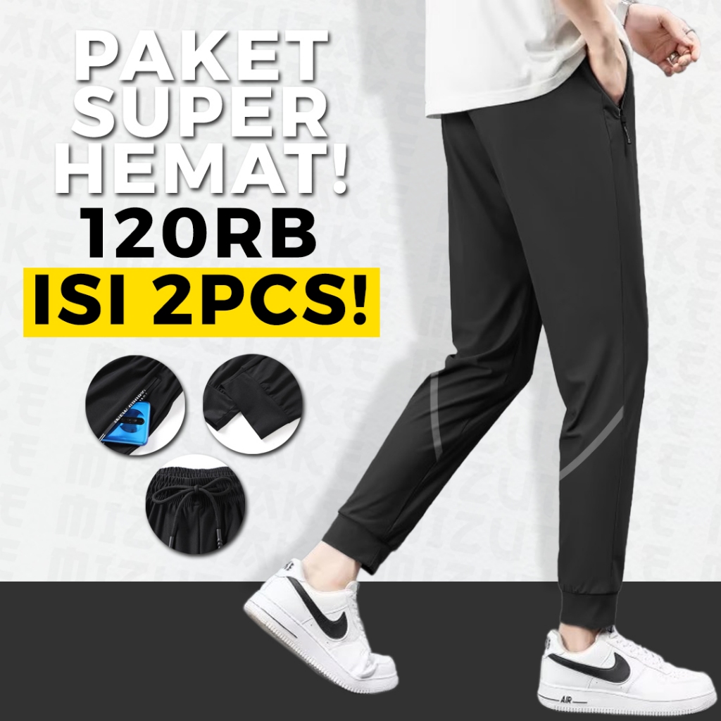 Celana Training Panjang Pria Terbaru Celana Training Pria Slim Fit Elastis