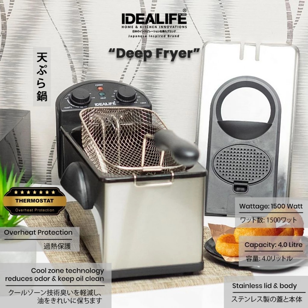IDEALIFE Deep Fryer 4L Penggorengan Listrik IL-200DF
