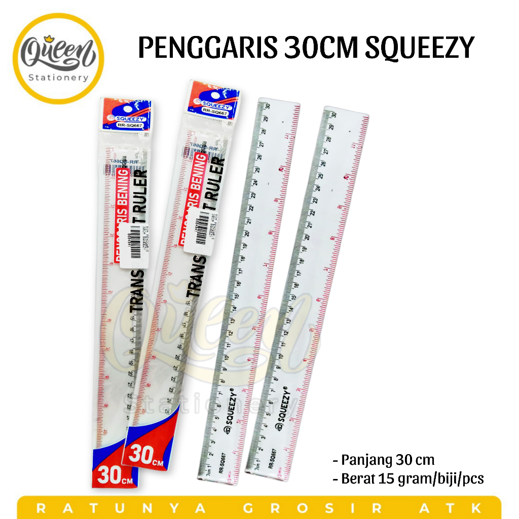 

1 PCS PENGGARIS 30CM SQUEEZY / PENGGARIS AKRILIK / GARISAN / PENGGARIS MURAH