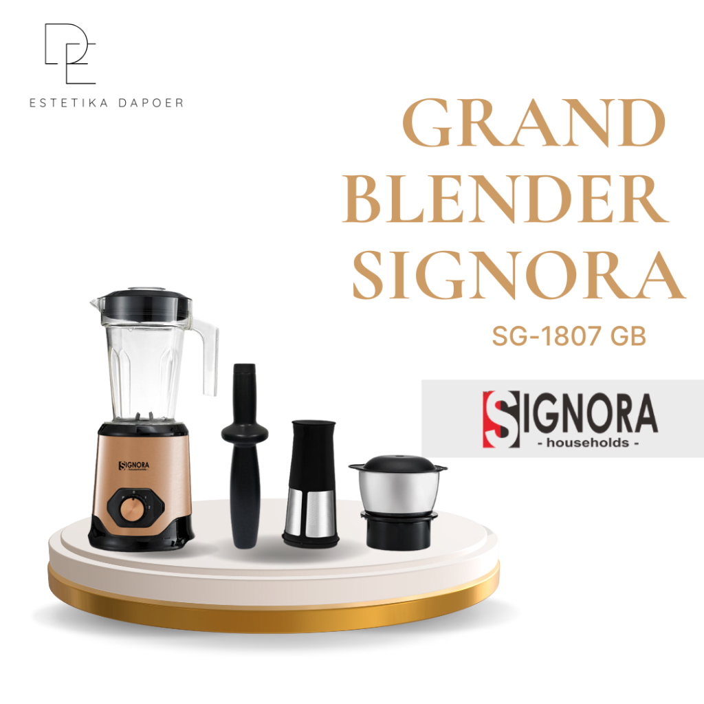 Signora SG-1807-GB Blender Rosegold 800 ml - Pengolah Makanan Cepat dan Efisien