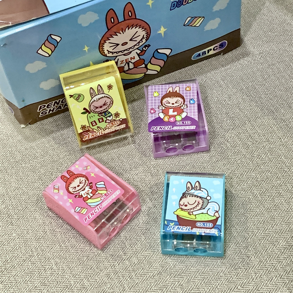 

Labubu Pencil Sharpener | Rautan Pencil 2 Lubang Motif Labubu