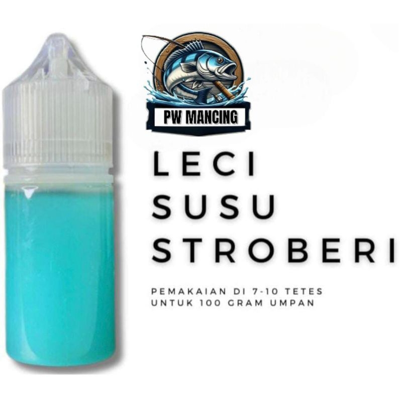 PW MANCING ESSEN IKAN MAS SUSU LECI STROBERI 30ML