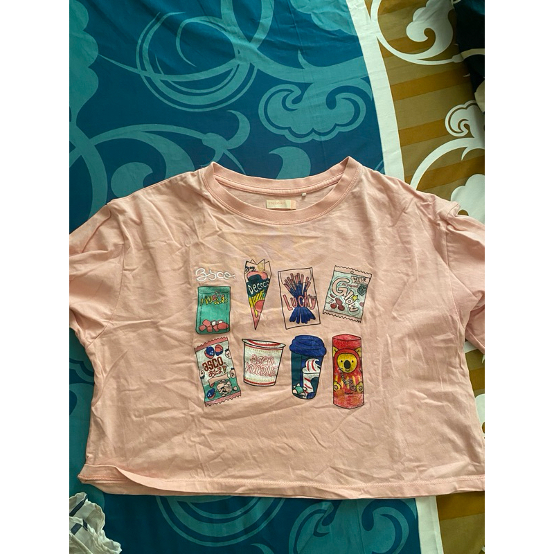 preloved baju kaos wanita branded 3second, oversize crop