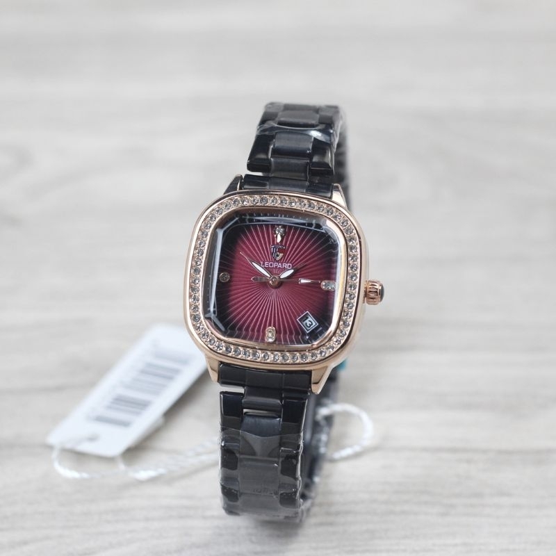 Jam Tangan Wanita Leopard Rantai Tanggal aktif
