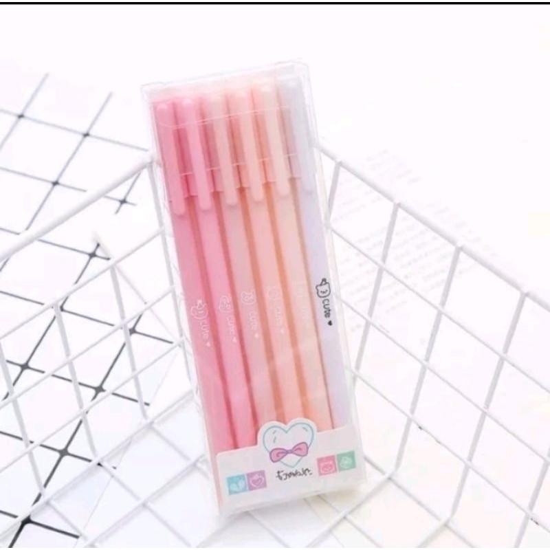 

1 Set 6 Pcs Pulpen Gel Warna Pastel Morandi Color Lucu Cute Kawai Aesthetic Tinta Gel Pen