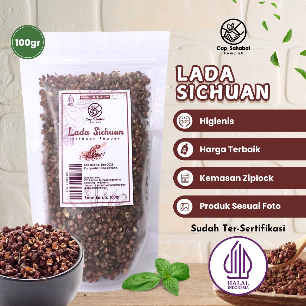 

100gr Lada Sichuan / Biji Sichuan Utuh / Whole Sichuan Pepper / Rempah / JSR 100% PREMIUM QUALITY