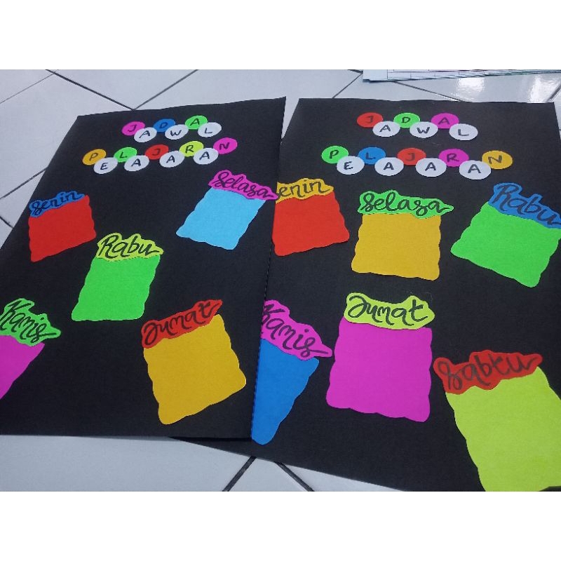 

jadwal pelajaran full colour hiasan dinding kelas