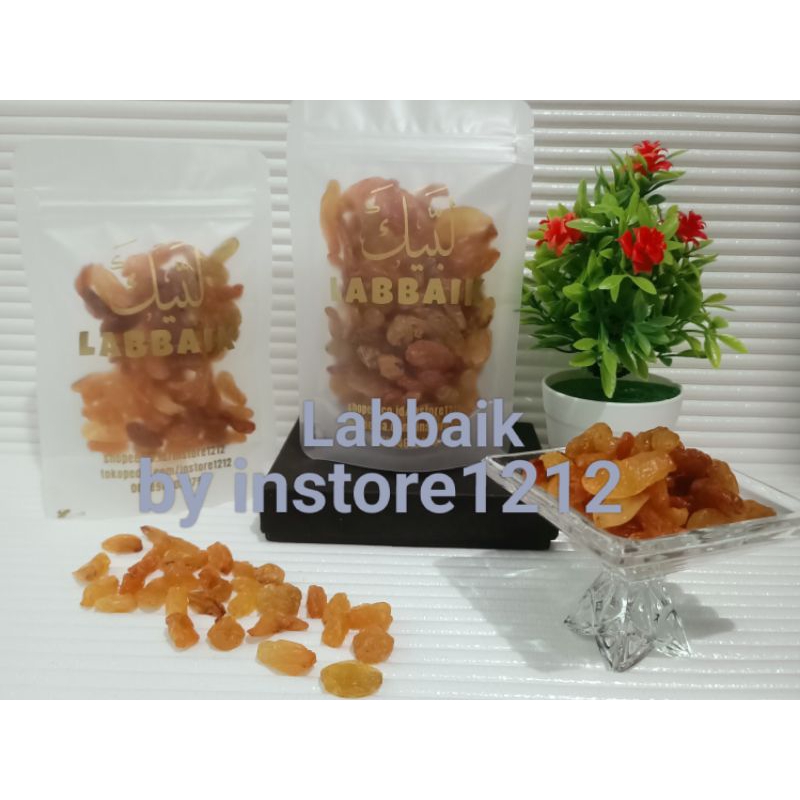 

~Labbaik~ Kismis golden asam manis kemasan Repack pouch 100 gr 50 gr