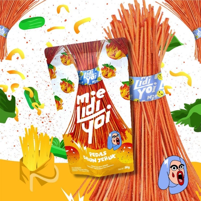 

Mie Lidi Yoi rasa Pedas Daun Jeruk (50gr)