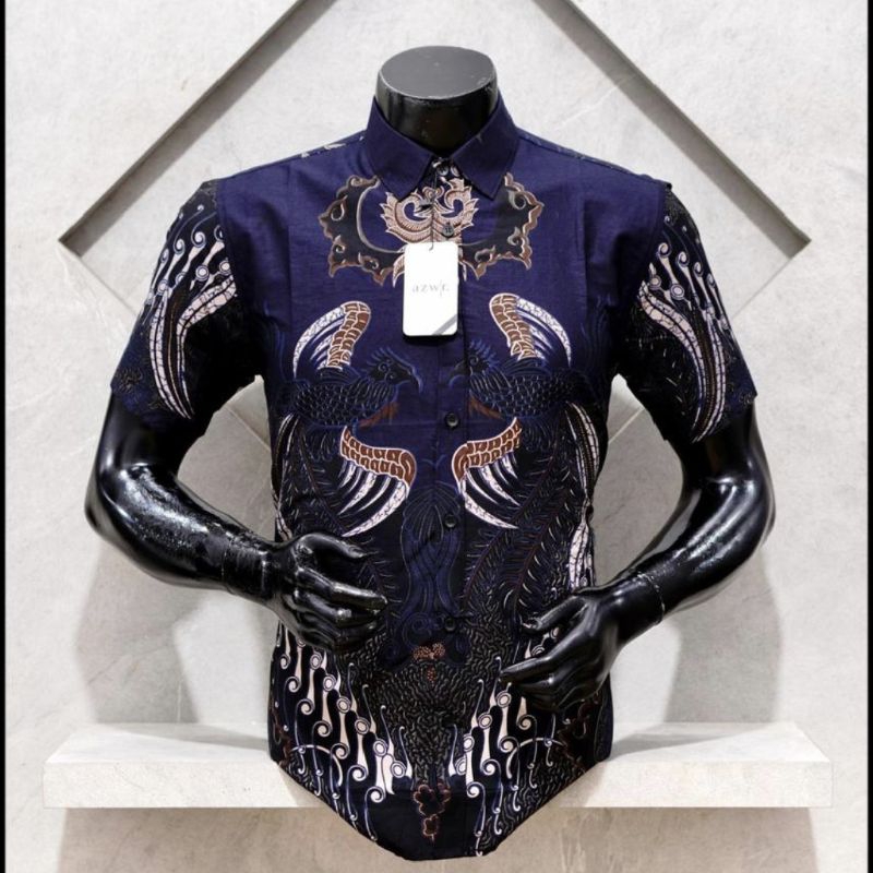 BATIK PRIA SLIMFIT LENGAN PENDEK ORIGINAL AZWR QUALITAS PREMIUM BATIK PRIA SLIMFIT LENGAN PENDEK ORI