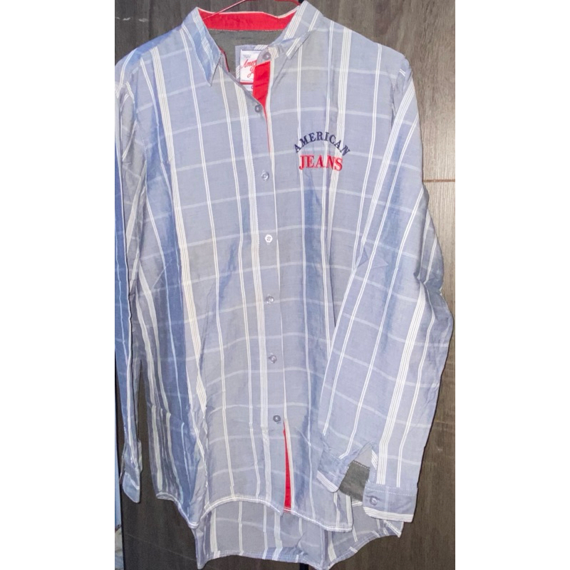 [PL] KEMEJA KOTAK ABU ABU CERAH, INSPIRED AMERICAN JEANS SIZE XL