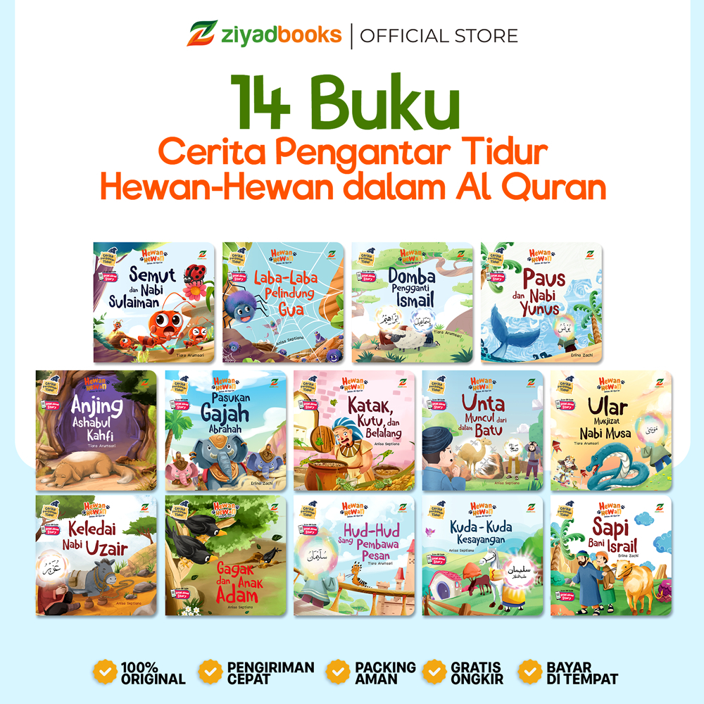 Ziyad Books Buku Anak 1 Tahun / Buku Anak 2 Tahun / Buku Anak 3 Tahun / Buku Anak 4 5 6 Tahun Hewan