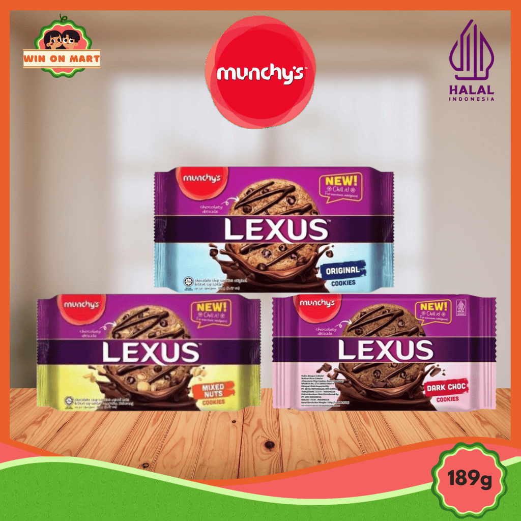 

COOKIES | MUNCHY'S LEXUS 189g | ORIGINAL | MIXED NUTS | DARK CHOCOLATE