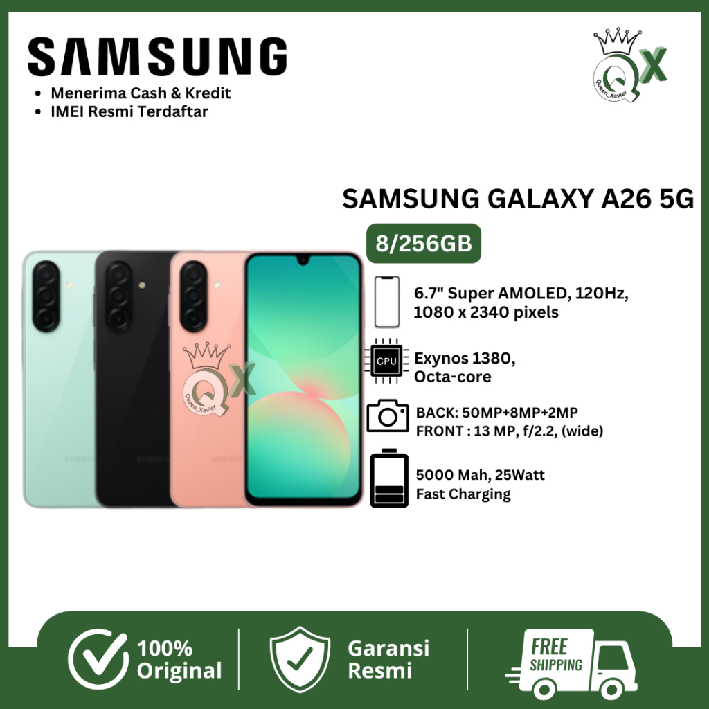 SAMSUNG GALAXY A26 RAM 8/256GB GARANSI RESMI 12 BULAN