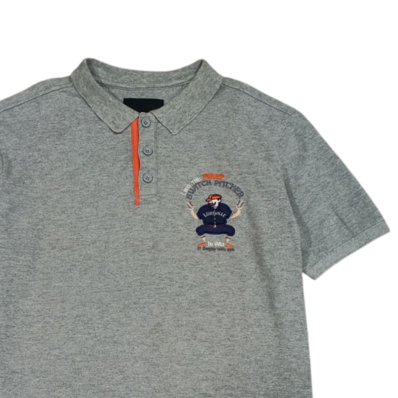 KAOS KERAH POLO SHIRT MLB SECOND SIZE L
