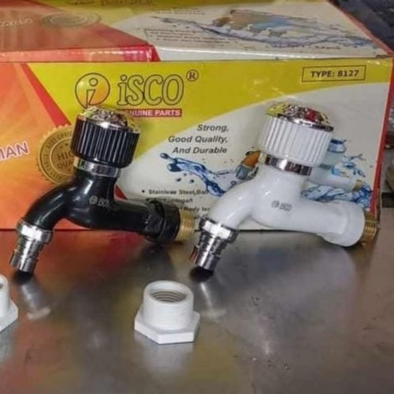 KRAN AIR ISCO DRAT KUNINGAN /kran isco gagang mahkota / engkol ½ inch ISCO