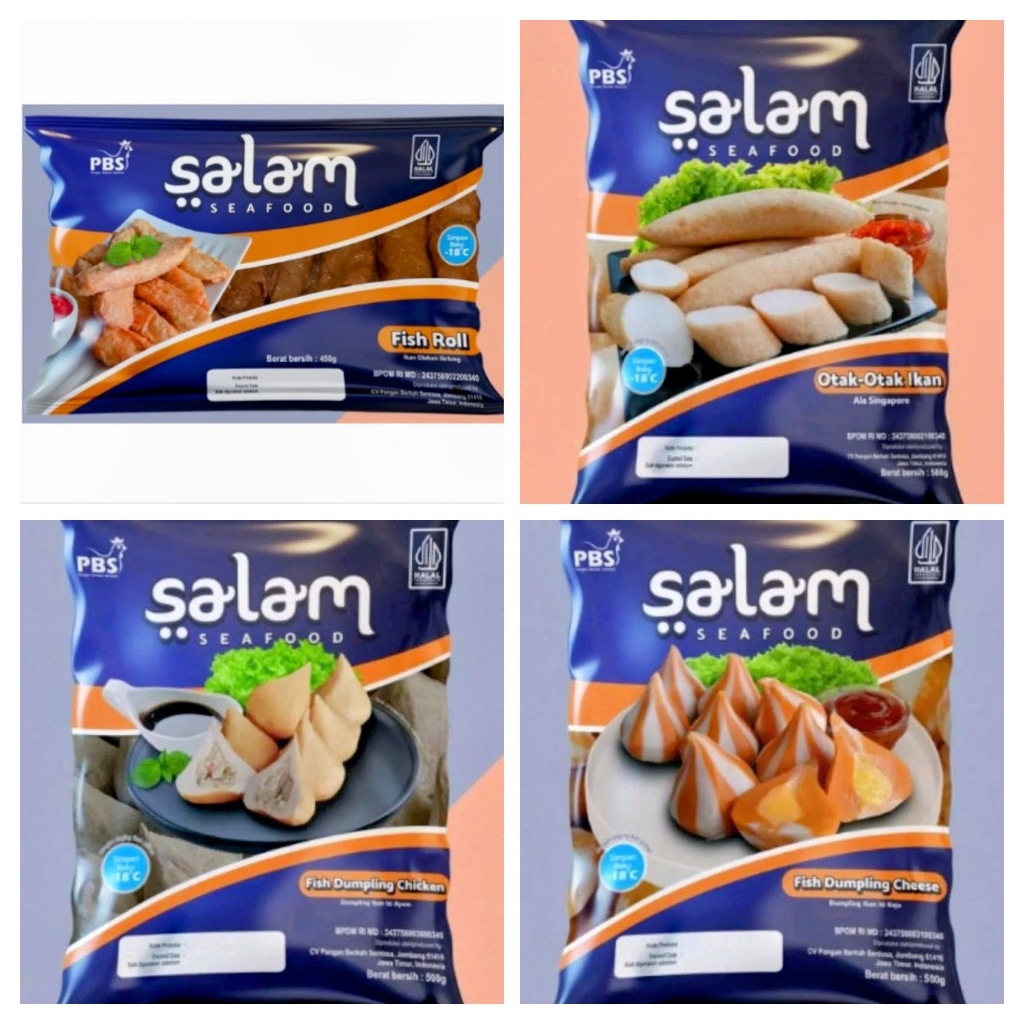 

Salam Seafood Frozen Series – Dumpling Cheese, Chicken, Fish Roll, Otak-Otak Singapore 500gr