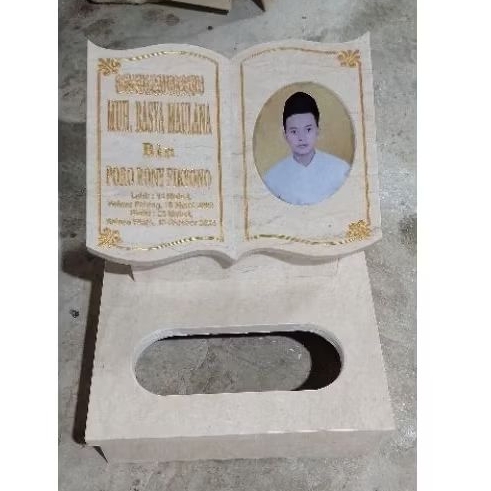 Batu Nisan Marmer Model Buku