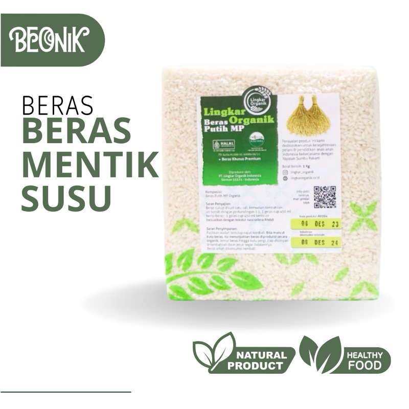 

Lingkar Organik Beras Mentik Susu & Beras Pandan Wangi 1 KG