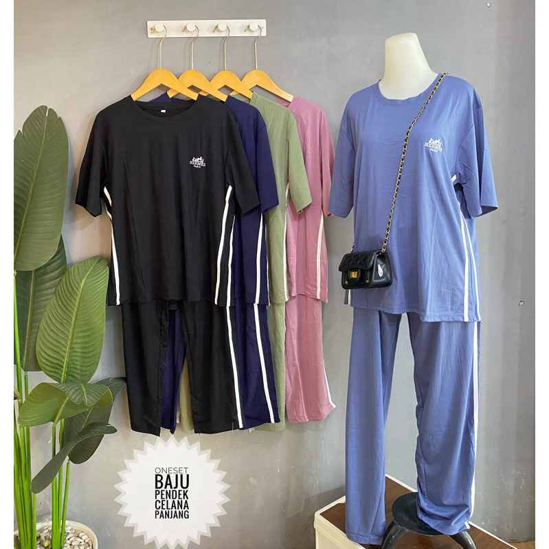 setelan kaos wanita dewasa
