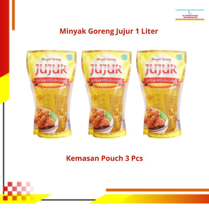 

[PAKET HEMAT ISI 3] Minyak Goreng Jujur 1 Liter kemasan Pouch PROMO MURAH/ Jujur Minyak Goreng 1 Liter Kemasan Pouch PROMO MURAH