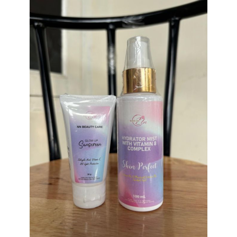 Sepaket NN beauty care, sunscreen dan face mist nn beauty care