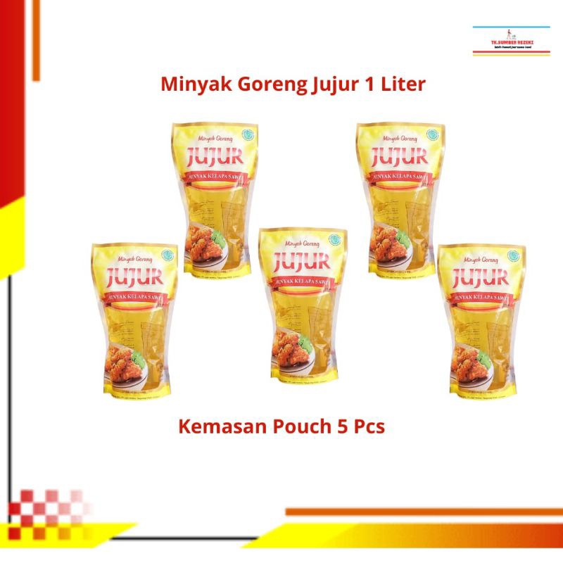 

[PAKET HEMAT ISI 5] Minyak Goreng Jujur 1 Liter kemasan Pouch PROMO MURAH/ Jujur Minyak Goreng 1 Liter Kemasan Pouch PROMO MURAH