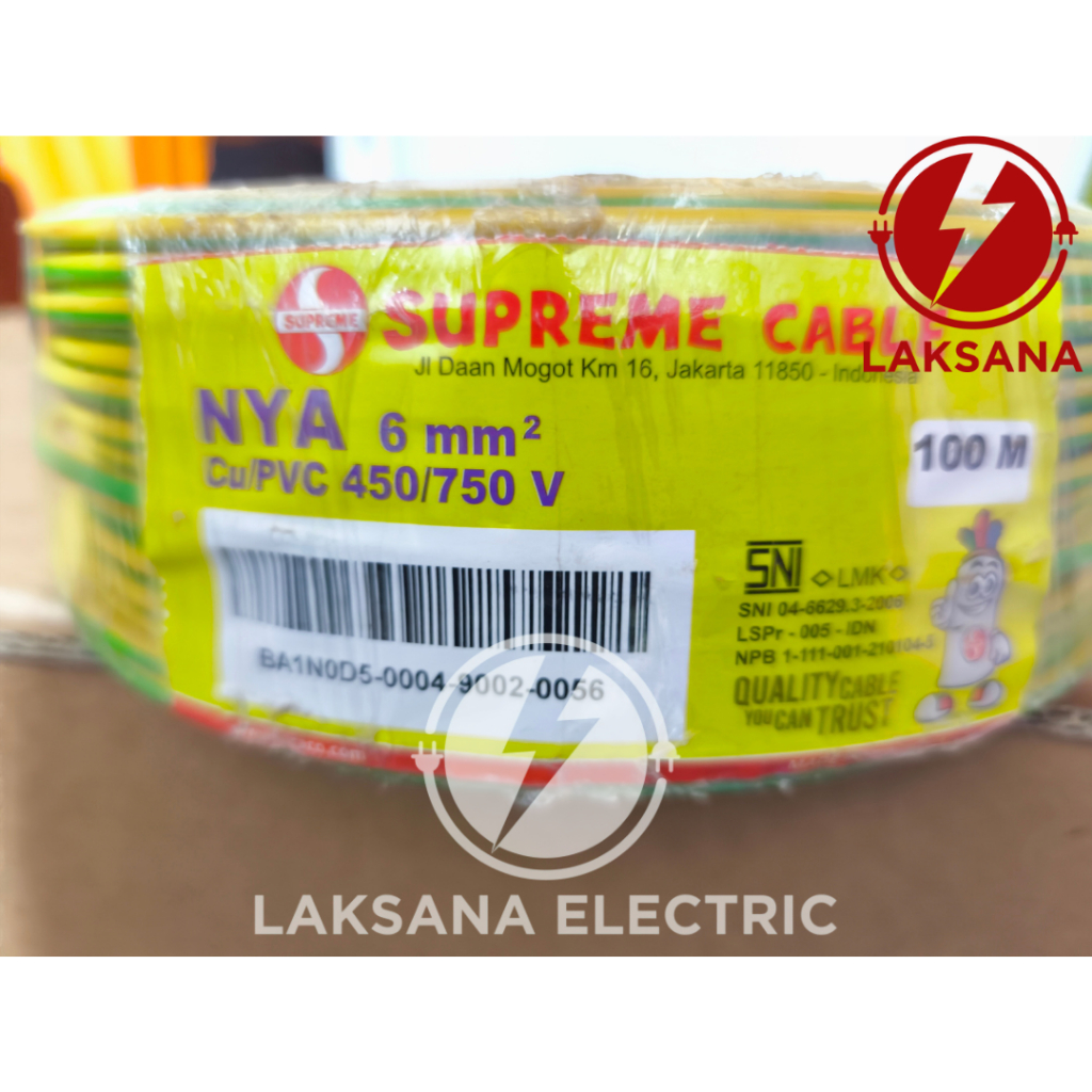 Kabel NYA Supreme 6mm/Kabel Grounding/Kabel Arde