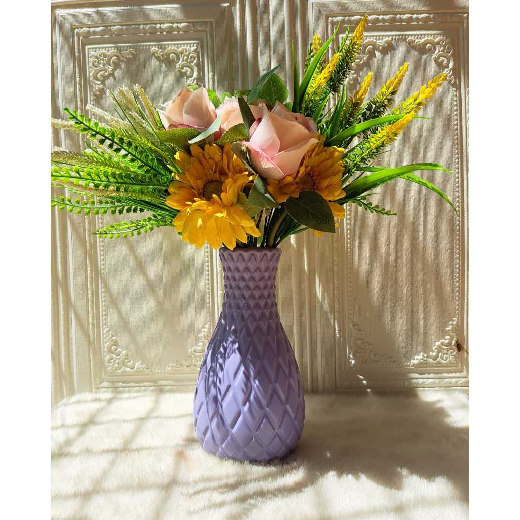 Vas Bunga Artificial/ Vas Bunga Plastik /Pot Bunga Plastik /Vas Bunga Aestetik