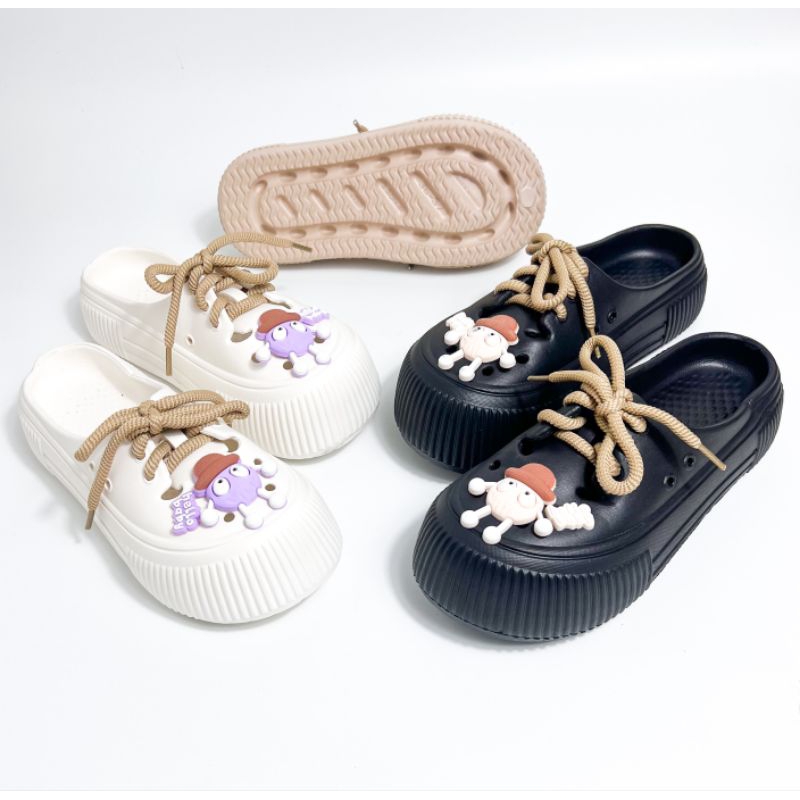 SEPATU SANDAL YITAI 671 SLIPON WANITA/SANDAL BAIM JIBBITS / SANDAL SELIP ON KARAKTER UNIK / SENDAL S