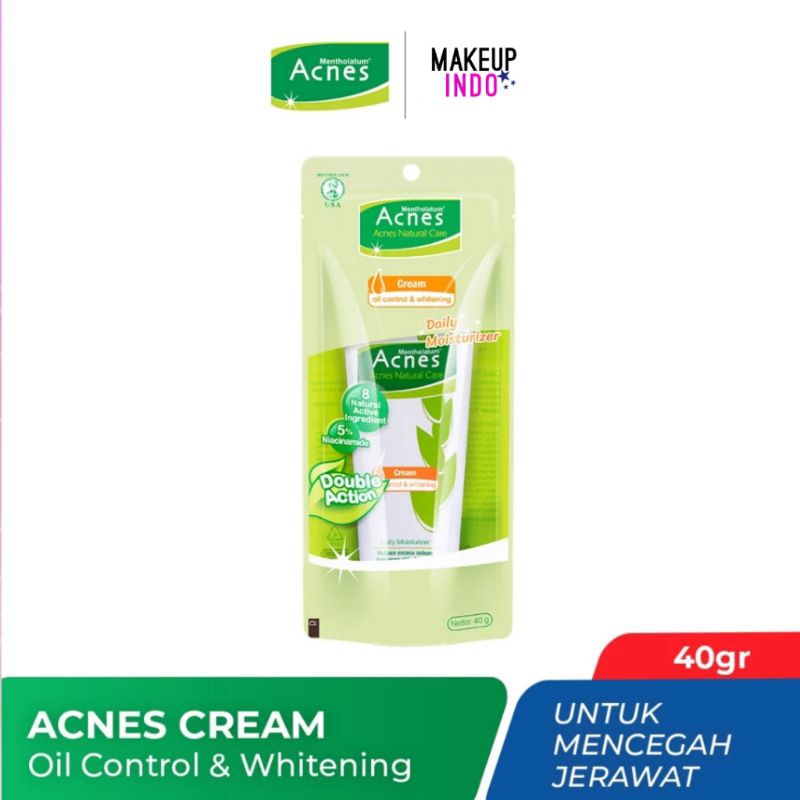 Acnes Natural Care Oil Control & Whitening Cream Pelembab Wajah 40gr