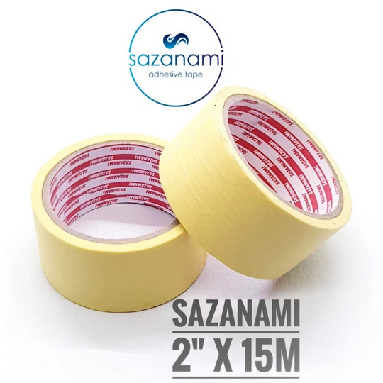 

LAKBAN KERTAS MASKING TAPE 2" X 15M KUNING SAZANAMI