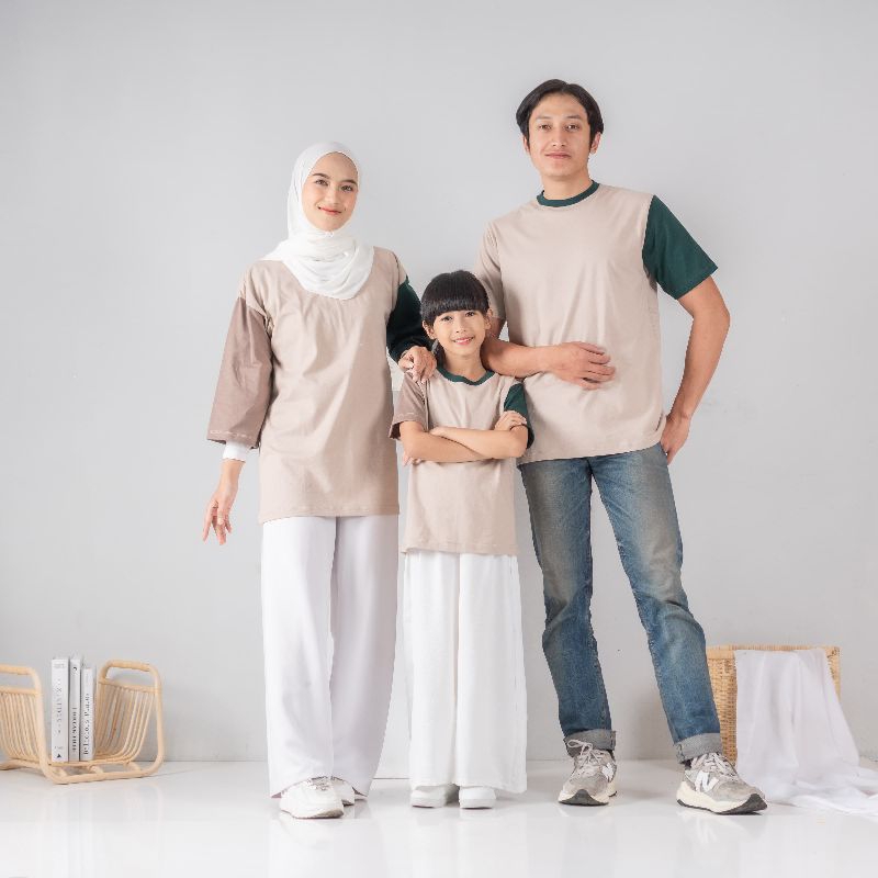Kaos Couple Keluarga Family Set Pakaian Keluarga Baju Atasan Kaos Polos Senada Series Oversize Busui