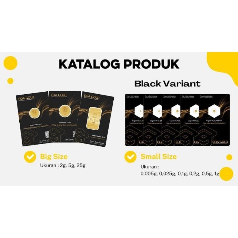 EOA GOLD 0.025, 0.05 dan 0.1 Black Variant