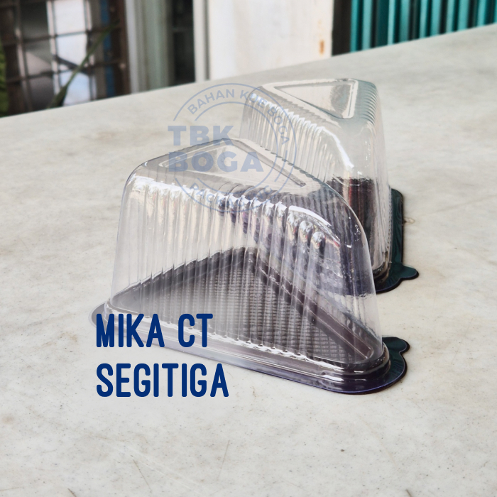 Mika Tray Segitiga ( 5 pcs ) CT Tart Cake Kue Slice Plastik
