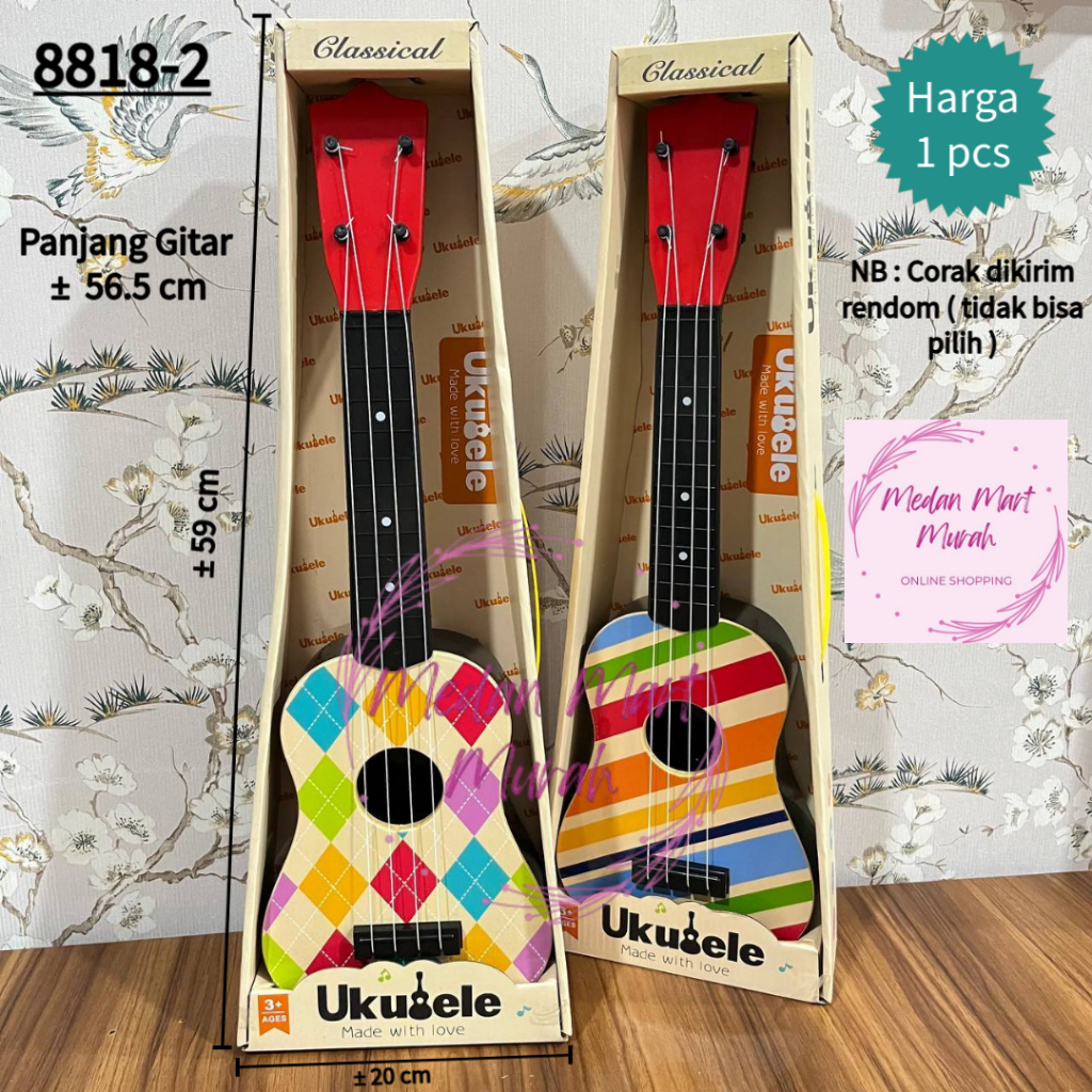 Medan Mart - Ukulele Anak / Classical Ukulele / Mainan Gitar 4 Senar / Mainan Gitar Ukulele Anak