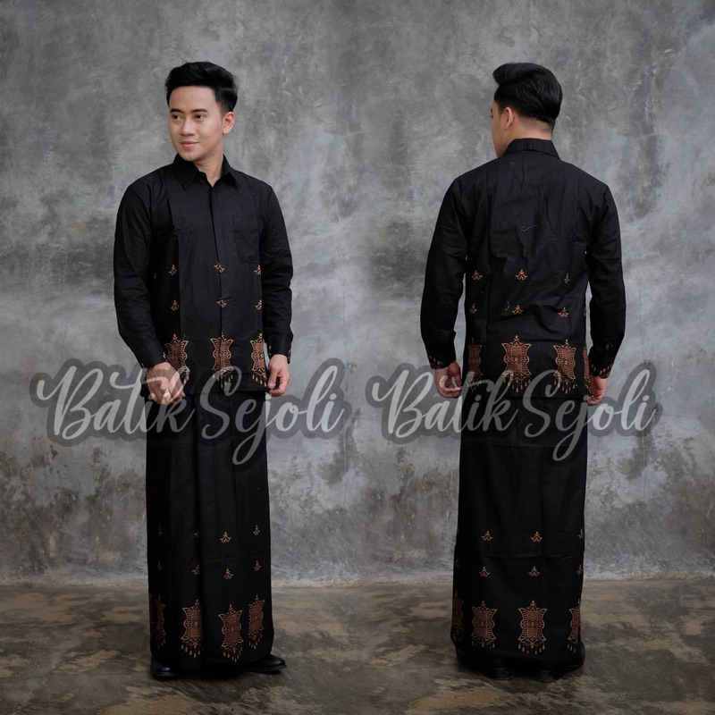 SETELAN KEMEJA KOKO DAN SARUNG PRIA DEWASA | SET BAJU MUSLIM