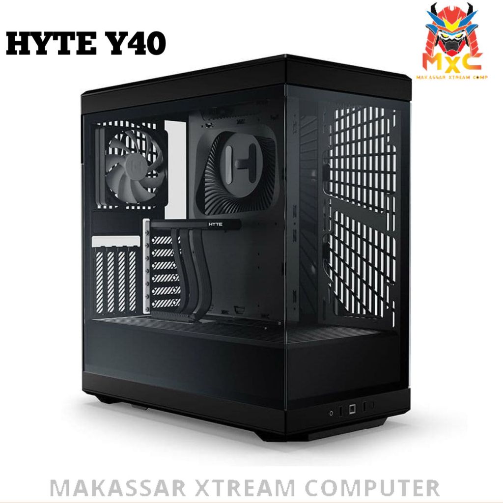 Casing Hyte Y40 Pitch Black - S-Tier Aesthetic ATX Case