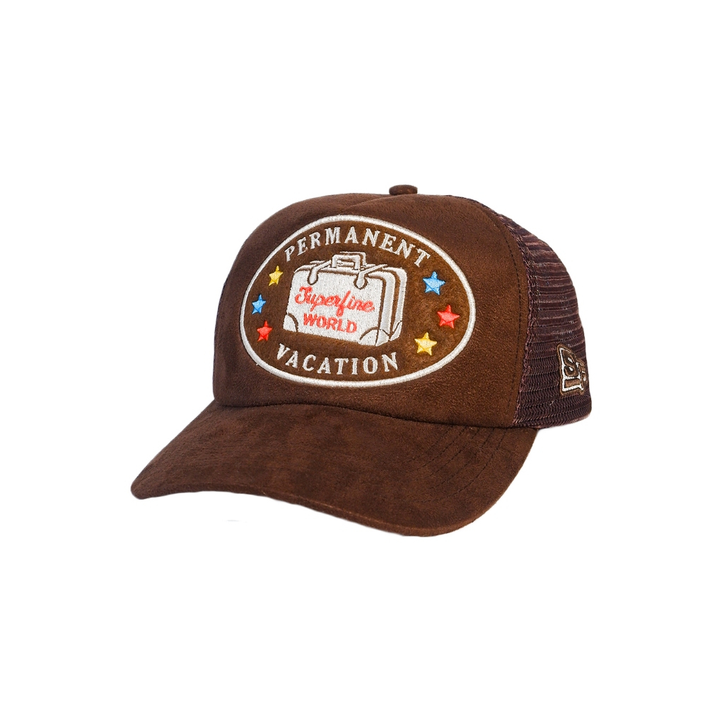 Superfine - VACATION Brown Suede Trucker Hat