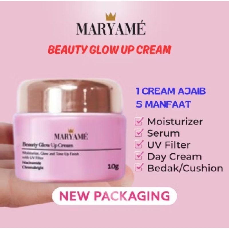 maryame beauty glow up cream skincare bpom // cream maryame beauty // skincare maryame beauty