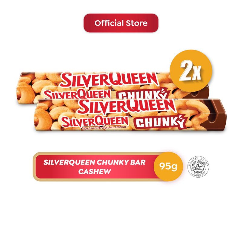

Silverqueen Chunky Bar Cashew Cokelat 2 x 95 gr