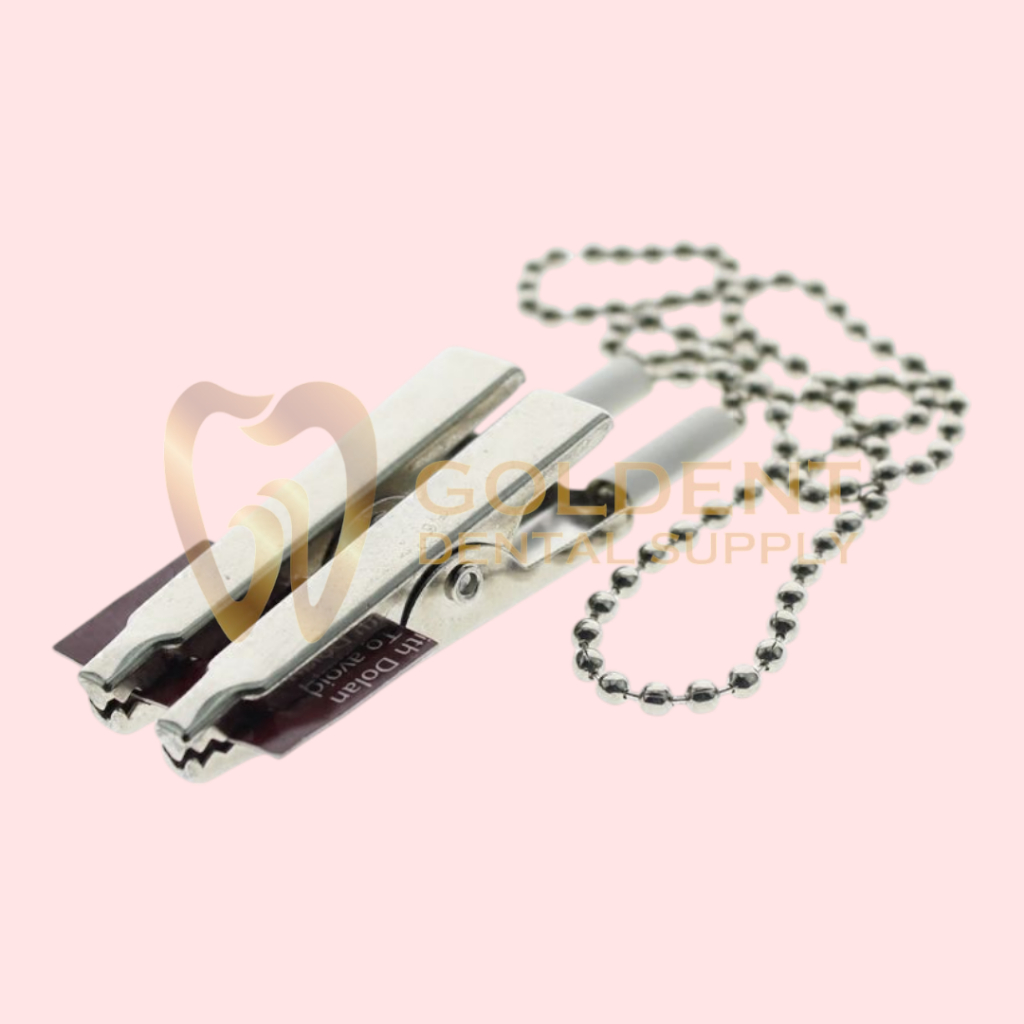 Dental Penjepit Bib SS / Jepit Celemek Dental Polibib / Napkin Holder / Slaber / Slabber