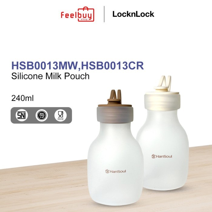 HanSoul Premium Silicone Baby Milk Pouch - HSB0013 - Milk White