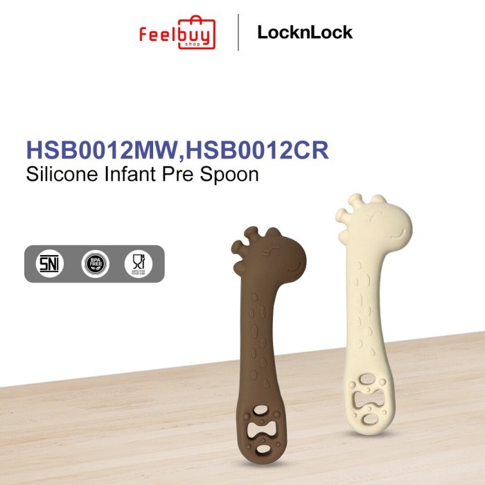 HanSoul Premium Silicone Baby Infant Pre Spoon MPASI - HSB0012 - Milk White